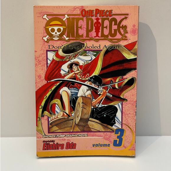 One Piece Manga Volume 3 Gold Foil Cover 4th Print Edition - Picture 1 of 7